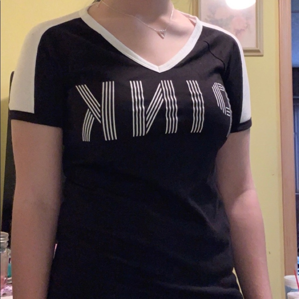 2/$10 VS Pink Black n White Shirt size XS